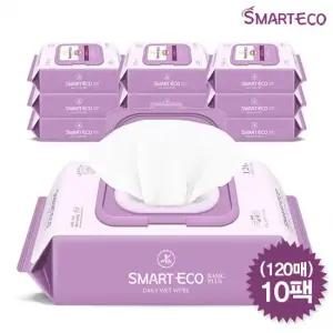 [스마트에코] 스마트에코 물티슈 120매 캡형 10팩(베이직플러스)