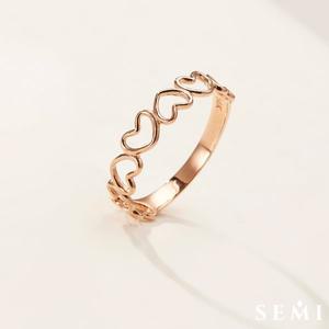 [새미쥬얼리]18k 하트라인연결 반지