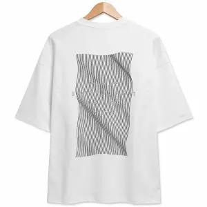 [하프클럽/탑보이]웨이브 프린팅 오버핏 반팔티 (DVN022)