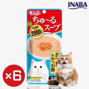 이나바 챠오 츄르스프 4연팩 가다랑어 가쓰오(4p)x6개 (TCR-143)