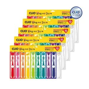 크리오 펌프팝 어린이칫솔 유아 키즈 2단계 10개입 x5개(총 50개)