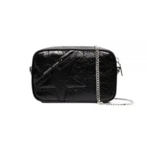 [골든구스] 톤온톤 스타 글로시 레더 미니 크로스백 블랙 56175230