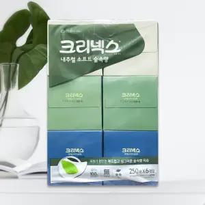크리넥스 내추럴소프트 숲속향 250매 6개 1팩 (6개)
