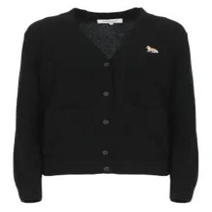 메종키츠네 가디건 LW00507KT1006P199 BLACK DOM