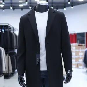 S/S 봄 블랙 테일러드 트렌치 코트 F1CT25102