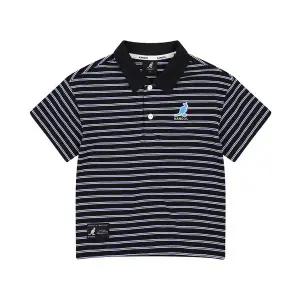 [캉골키즈]스트라이프 쿨맥스 피케 카라 티셔츠 RB 0201 블랙