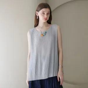 [최초가 98000원] A라인 플리츠 민소매 블라우스 3colors)_YJ05WRPBL04