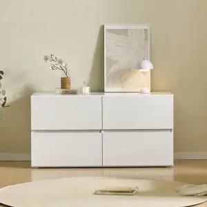 블록 E0 광폭 2단 와이드 LPM 서랍장 1200 화이트 착불