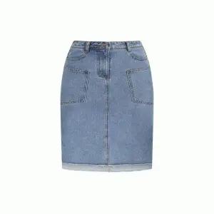 [더아이잗]더아이잗 슬릿 프린지 데님 스커트_S IM3P0SK50