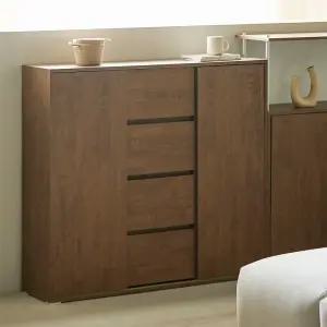 파로마 리노 E0 더 높은 미닫이 4단 서랍 수납장 1200 (착불)