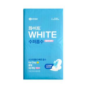 화이트 수퍼흡수 생리대 중형 36매 x 5팩