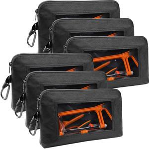 앨리스셋 6개 소형 지퍼백 튼튼한 투명 1680D 유틸리티 공구 방수 지퍼 보관용 정리 다용도