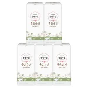 좋은느낌 좋은순면 라이너 일반 75P X 5팩