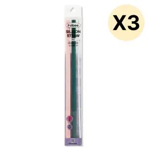 하이비 실리콘 재사용 다회용 빅 빨대 텀블러 2P X3개 BNS