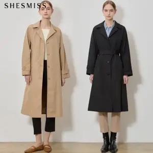 SHESMISS)] 어텀드리밍 오픈 칼라 트렌치코트 택가격 538000원)