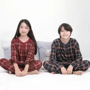 주니어 소프트 터치 잠옷 기모 파자마 세트 남아 여아 겨울 아동