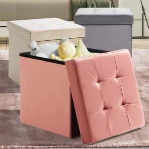 스툴 중 풋스툴미니의자 보조 낮은 스톨 사각 작은 수납-접이식의자낮은수납형.스툴빈티지인테리어.보조