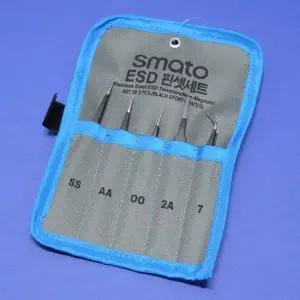 스마토 핀셋세트 ESD 5종세트 1173701 SS AA 00 2A 7모델 정전기방지용 전기전자 반도체 네일아