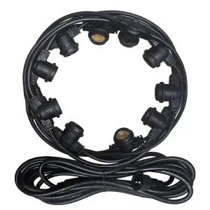 더모아 [장수 파티라이트 세트 소켓 10구 5M + 연결선 4.5M] 스트링라이트 줄조명 루프탑 카페 야외