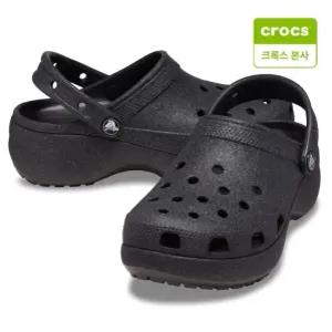 ( 본사)클래식 플랫폼 글리터 블랙 207241-001 여성샌들