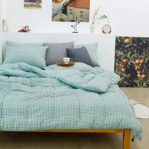 국산 체크 차렵이불 먼지없는 이불 겨울 간절기 봄가을 침대고정패드 침구 이불 세트 SS Q