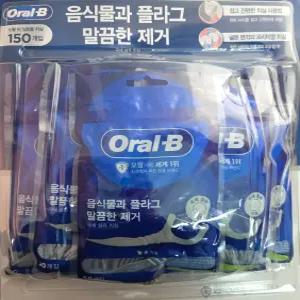 오랄비 C자형 치실 30개X5팩 총 150개입 일회용팩