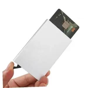 [하프클럽/]카드지갑 오토메탈슬라이드카드홀더(실버)카드케이스