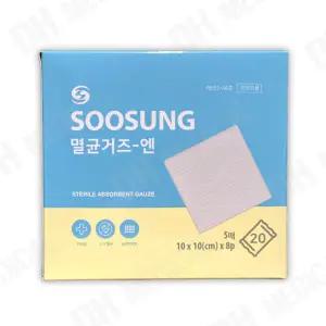 수성위재 멸균거즈 10cmX10cmX8p 4X4X8P 100매