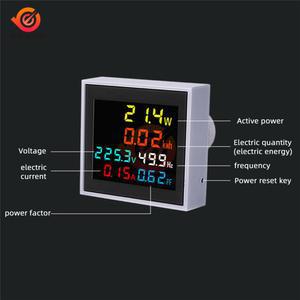 LCD AC KWH VOLT 모니터 110V 전압 전기 계량기 전류 AMP 에너지 220V 주파수 100A 활성 역률