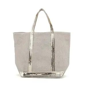 [바네사브루노] 0PVE31 V40413 018 카바스 스팽글 리넨 토트백 미디움 M