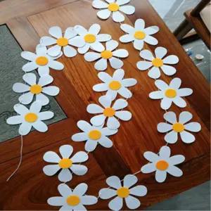 게시판꾸미기 펠트 데이지꽃가랜드 6종 만들기 행복한 DIY 식물 꽃모양