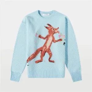 메종키츠네 올림피아 르탕 플라워 폭스 남녀공용 니트 JM00565KT1074 P400