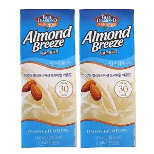 아몬드브리즈 언스위트 달지않은 두유 190ml 24개