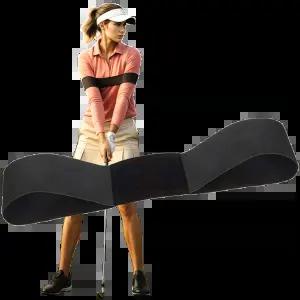 온프 골프 스윙 밴드 연습 자세교정 치킨윙 오버스윙 방지 블랙S 1P