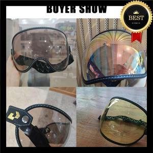 레트로 오토바이 고글 유니버설 버블 UV 보호 빈티지 타기 안경 헬멧 렌즈 쉴드 내구성