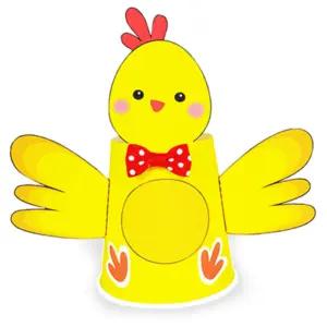 미술놀이 움직이는 종이컵 병아리만들기4P 체험행사 단순한 DIY