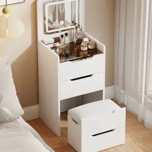 틈새 화장대 스툴 개폐식 의자 원룸 미니 침실 일체형