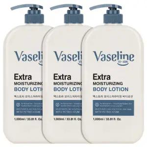바세린 바디로션 바이존 보습 대용량 1000ml 3개