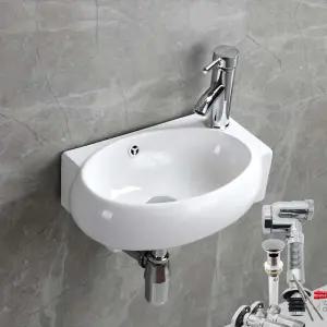 HDL002+부속4종 미니세면대 소형세면기 원형