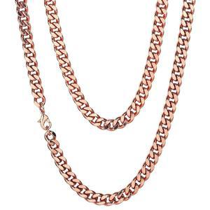 남녀용 천상 금속 구리 목걸이 u2013 99.9% 순수 쿠바 링크 체인 5mm 7mm 9mm 12mm 너비 18인치~26인치 길이 선물 상자 포함 미국 브랜드