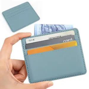 [하프클럽/]오픈형 3단 카드 지갑 연블루 명함 보관 포켓 케이스