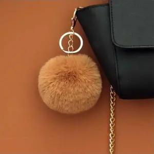 [하프클럽/]인스타st 인싸템 털방울 키링 키홀더 색상 브라운