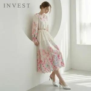 [인베스트] 플라워자수수채화원피스벨트세트_INI6S1OP3161
