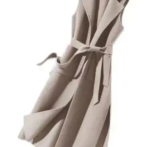 여성 핸드메이드 울 롱 조끼 모직 트