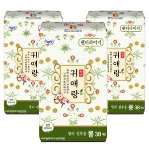 쏘피 귀애랑 생리전후용 팬티라이너 롱 38Px3팩