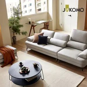 [자코모] 로아나 하이 3.5인 기능.성 천연면피 소가죽 소파+스툴