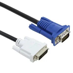 DVI to RGB 변환 연결 케이블 DVI-I 컴퓨터 VGA 15핀 모니터 변환 연결선 1.5m 2m 3m WISENX477