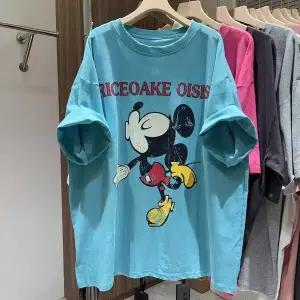미키 마우스 유럽 상품 패션 만화 프린트 반팔 티셔츠 여름