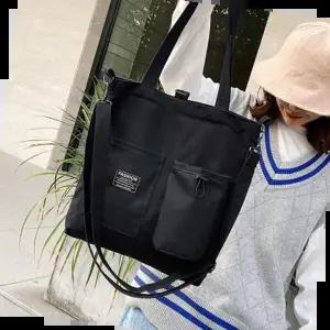 남녀공용 3컬러 스퀘어 학생 백팩 크로스백 숄더백