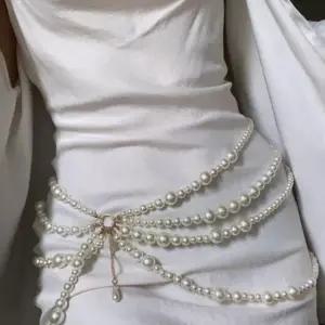 진주 허리 장식 체인벨트 허리띠 원피스 여성벨트